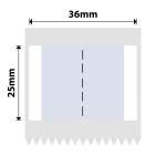 NB443 - - B1 B21 B3S B4 - 36X25MM - 260 Grey Index Sticker Labels