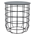 Grid Side Table - Sandpaper Black