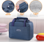 Waterproof Insulated Lunch Bags - Navy