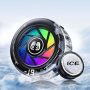 Phone Cooler For Gaming Low Noise USB Cell Phone Cooler With Smart Temp Control Phone Cooling Fan With Rgb LED Lights Magnetic Ring &