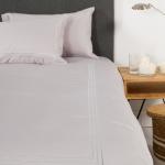 700 Thread Count Egyptian Cotton Heritage Collection Satin Stitch Duvet Cover Set - Light Grey - Super-king 260X240CM