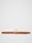 Tamsin Two Pack Jean Belt - Lxl Tan ivory