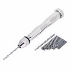 Hand Twist Drill With 25 Hss Bits 0.3MM - 3.6MM Chuck For Wood plastic rubber Functional Alloy Tool For Crafts jewelry diy Proje