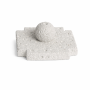Modern Cement Meteorite Incense Holder - White