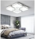 40W Living Room Simple Modern LED Ceiling Lamp Crystal Light 60 X 60CM White Light