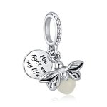 Alstade Night Glow Firefly Dangle Charm 925 Sterling Silver Charms Fits Bracelets And Necklace Pendant Bead Charms Jewelry Prese