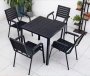 Waterproof Table And Chairs 4-PERSON Square Outdoor Dining Set