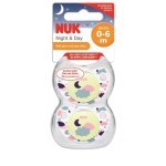Nuk Soother Silicone Night & Day Girl - Size 1