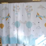 Curtains Per Drop Hand Drawn Planes And Air Balloons Mustard Set