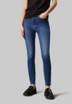 Calvin Klein High Rise Super Skinny Ankle - FA24J 051 Mid Blue Embro Hem