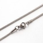 304 Stainless Steel Snake Chain Necklaces 45CM 1.5MM 4PCS