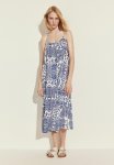 Oversized Jersey Dress - Blue Paisley Patterned