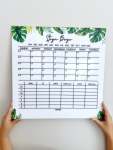 Magnetic Acrylic Planner - Modern Tropical - 600MM X 600MM