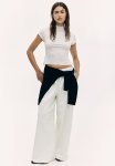 Turtleneck Jersey Top - Pale Beige