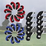 10PCS SET Golf Clubs Head Covers Golf Iron Protective Cover Golf Accessories