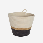 Planter - Jute & Charcoal Block - Large