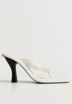 Heart Leather Heel - White