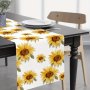 Watercolor Sunflower Table Runner - Polyester Tablecover For General Use Machine-woven For Indoor And Outdoor Home Party Decoration - Pack Of 1