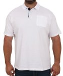 Mens Detailed Plain Golfer - 10XL White