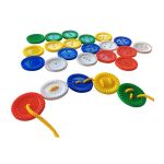 Threading Lacing Buttons With Laces 100 Piece