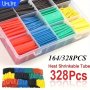 164PCS/328PCS 2:1 Heat Shrink Tubing Insulation Polyolefin Shrinking Assorted Tube Wire Cable Kit