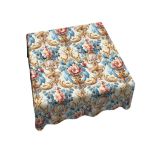 Soft Blue On Dark White White Square Tablecloth
