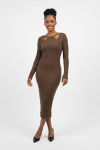 Midi Dress - XXL Brown