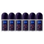 Nivea Pearl & Beauty Black Pearl 48H Deodorant Roll On 6 X 50ML