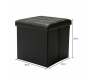 Heartdeco Pu Collapsable Cube Storage Ottoman- Small