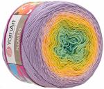 Yarn Art Yarnart Flowers Yarn 55% Cotton 45% Acrylic 250GR 1094YDS Multicolor Cotton Yarn Rainbow Crochet Yarn Spring Summer - 1