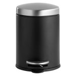 Black Stainless Steel Pedal Bin 5L