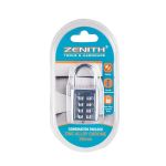 Combination Padlock - Zinc Alloy Chrome - 8 Digits - Silver - 35MM - 3 Pack