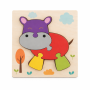 Wooden Animal Shape Puzzle Board - Multicolour