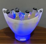Generic 7 L Plastic Large Capacity LED Light-up Ice Bucket With Bluetooth Speaker Ice Bucket