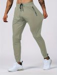 Men's Casual Waist Drawstring Joggers Chic High Stretch Sports Pants