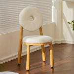 Boucl Donut Chair For Home Living - Black