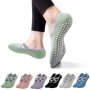 Women's Yoga Socks Non Slip Cross Strap Sports Socks With Extra Grips In Yoga Ballet Barre Pilates