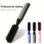 1PC Hairdressing Comb Double Sided Neck Sweeping Brush Retro Oil Head Hair Styling Comb