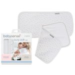Baby Sense Ultra Soft And Absorbent Large Burp Cloth Set Stone 2 Pack Double Layered 100% Cotton Boys And Girls Essential Parent