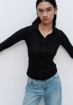 Fitted Polo Shirt - Black