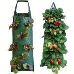 1PC Flower Pouch Hanging Planter Bag Strawberry Grow Bags Wall Mount Planter Growing Bag Planter Pouch Herbs Flowers Vertical Ha