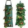 1PC Flower Pouch Hanging Planter Bag Strawberry Grow Bags Wall Mount Planter Growing Bag Planter Pouch Herbs Flowers Vertical Hanging Plant Bag Seedling Bag