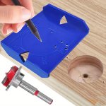 Easy-to-use Cabinet Door Hinge Drilling Template - Durable Abs & Alloy Precision Positioning Ruler For Woodworking Installation