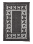 Greek Key Mat Charcoal - 48X70 Grey