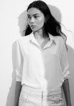 Pointed-collar Shirt - Cream