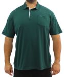 Mens Plain Contrast Golfer - 10XL Emerald