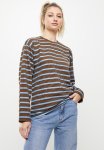 Striped Long Sleeve Top - Brown & Blue