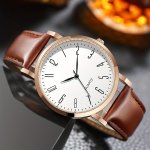Casual Men's Business Digital Dial Belt Wrist Watch Ideal Choice For Gifts