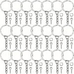 120 250PCS SET Keychain Open Jump Rings Eye Pins Jewelry Making Accessories Kits For Diy Epoxy Resin Key Chain Key Ring Pendants