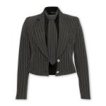 Black Stripe Cropped Blazer